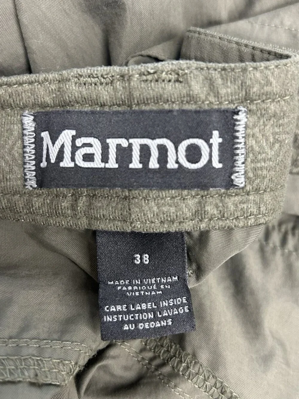 Marmot Nylon Cargo Hiking Shorts Mens 38 XXL Green Outdoor 10” Inseam Tech